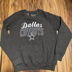 Vintage Dallas Cowboys Sweatshirt Women M Grey Pullover Crewneck